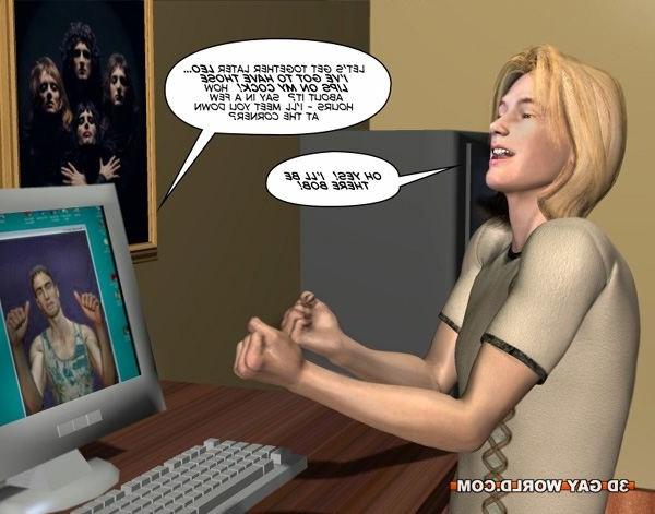 16P Gay BDSM nightmare of twink boy Leo gay anime comics