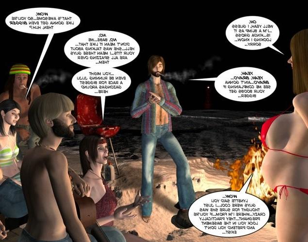 16P Hippy orgy on public beach 3D xxx comics anime