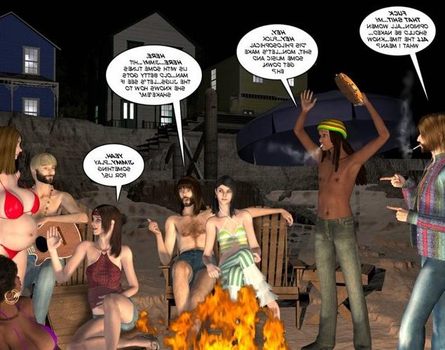 16P Hippy orgy on public beach 3D xxx comics anime