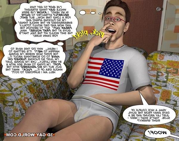 16P Nerdy frat-boy Joey's sexual awakening: 3D gay comic story