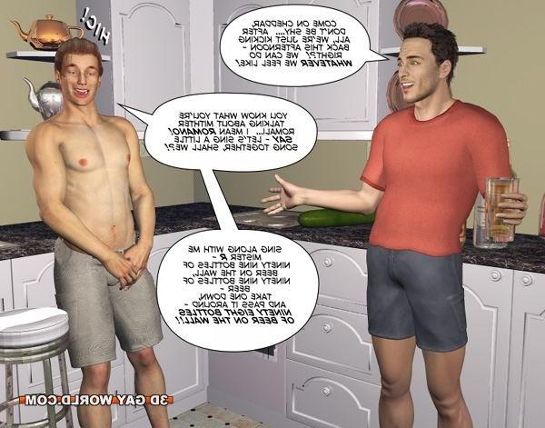 16P Desperate husbands or first time gay experiments 3D gay comics