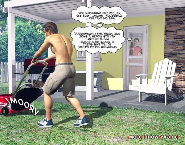 16P Desperate husbands or first time gay experiments 3D gay comics