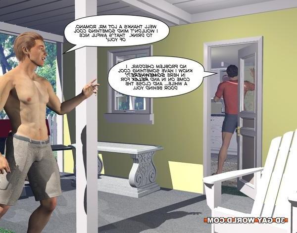 16P Desperate husbands or first time gay experiments 3D gay comics