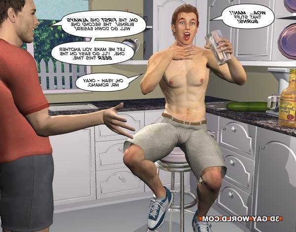 16P Desperate husbands or first time gay experiments 3D gay comics