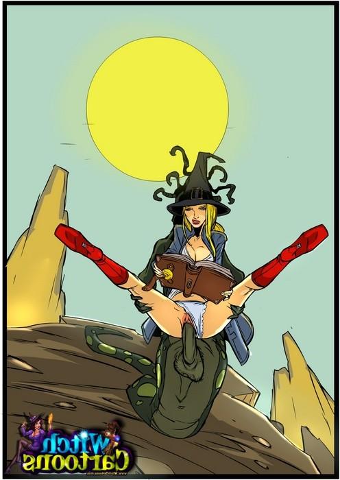 9P Witch gets a double penetration. Blond witch takes evilest dicks