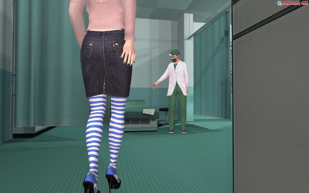 16P The horny 3d animated doctor doing his patient
