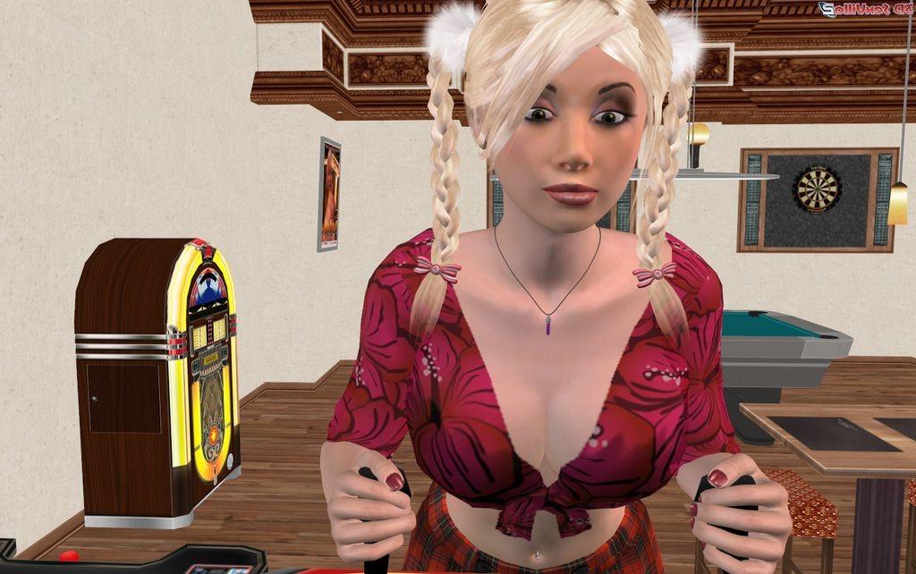 16P Busty 3d animated babe banged on an arcade machine