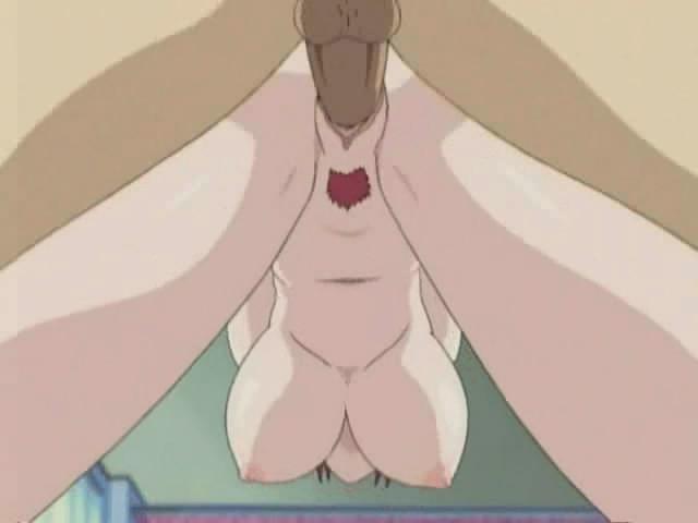12P Anime close-ups with round tits holding huge cock