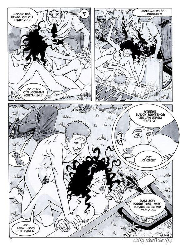 12P This is a hot adult comic in which the couple visits the father of the husband