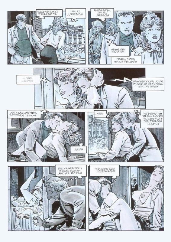 12P This is a hot adult comic in which the couple visits the father of the husband