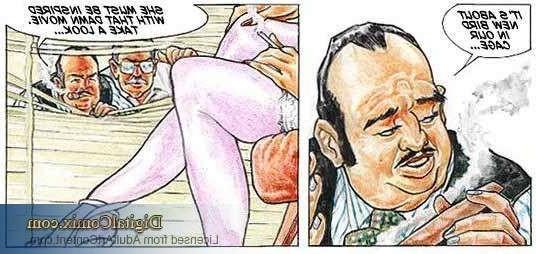 12P The girl is forced in that position as the boss takes out his erect cock