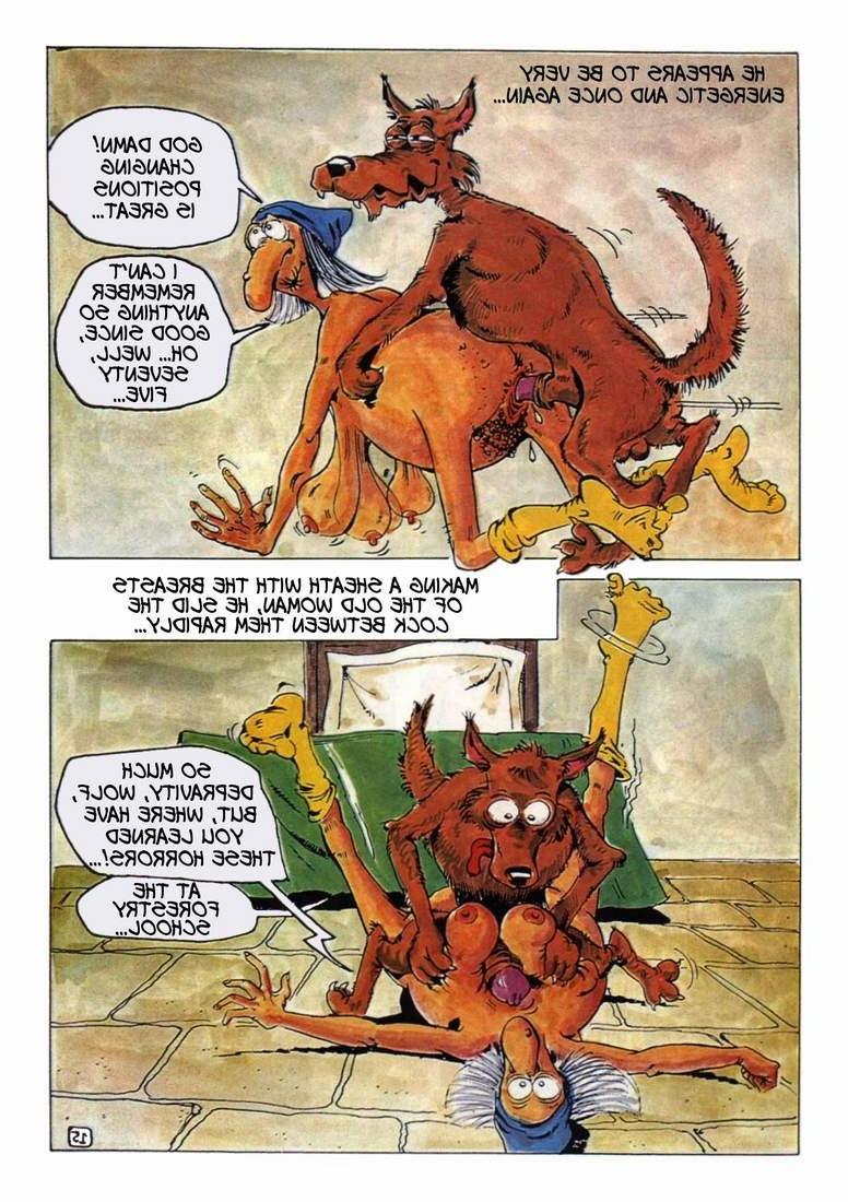 9P Comics of sex life Big Red Riding Hood and her grandmother