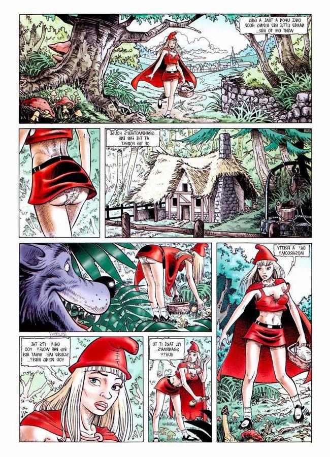 9P Anime comics of little red riding hood fuck by prince