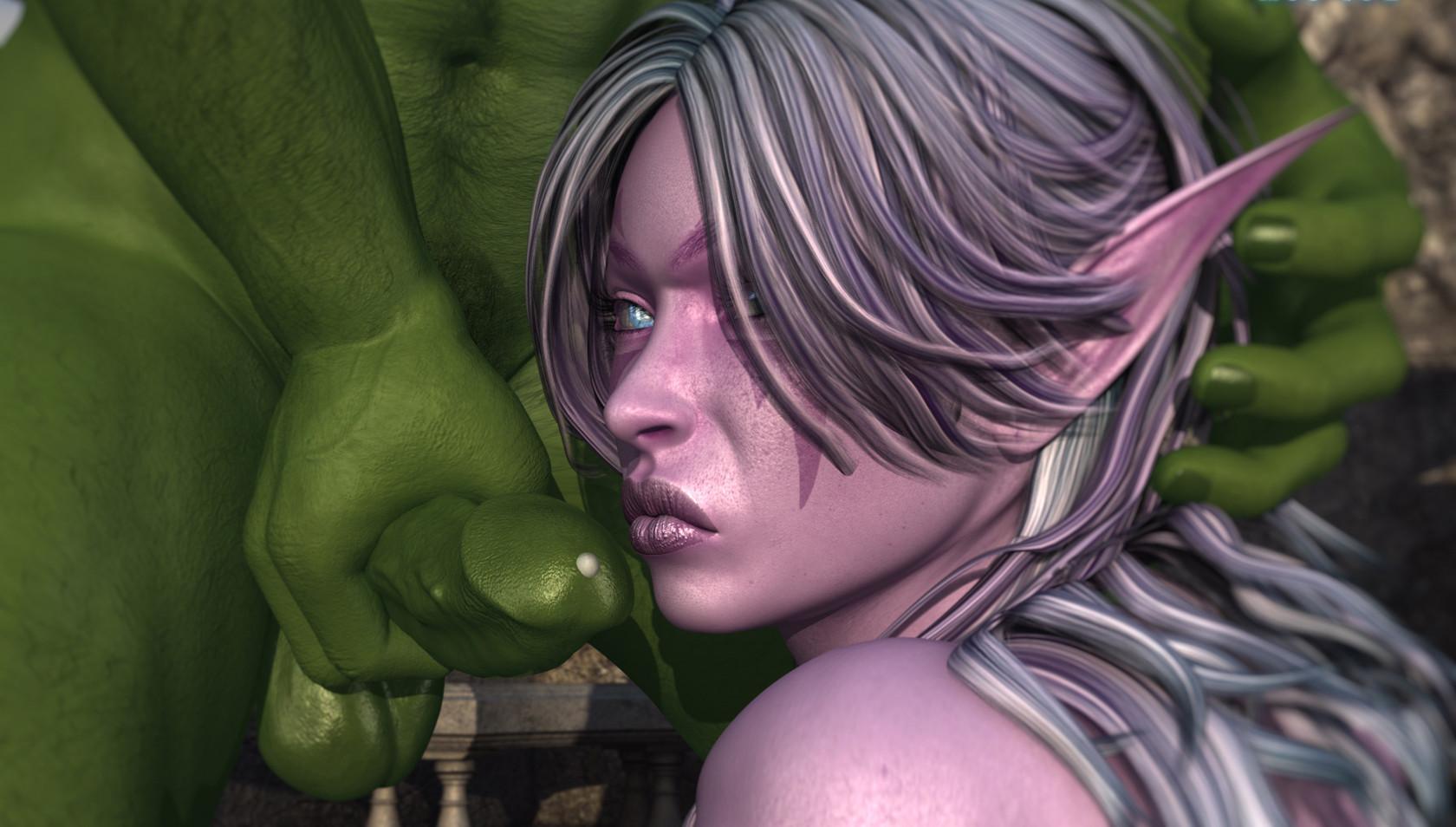 16P Sexy 3D hentai elf girl getting humped and jizzed