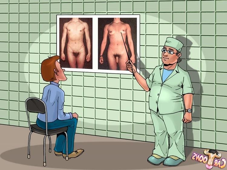 15P Horny doc turns man into a woman and fucks him