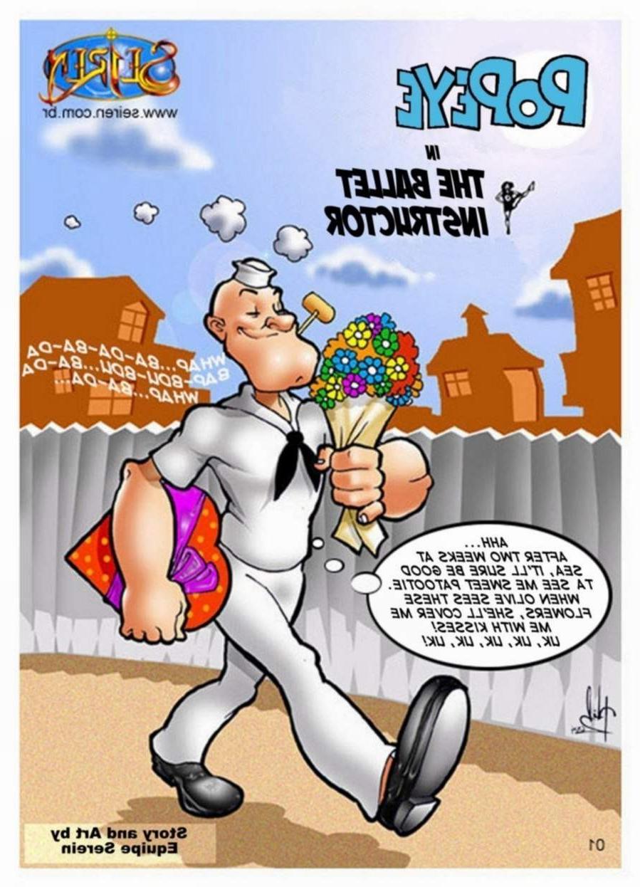 11P Anime comics of Popeye in the ballet instructor
