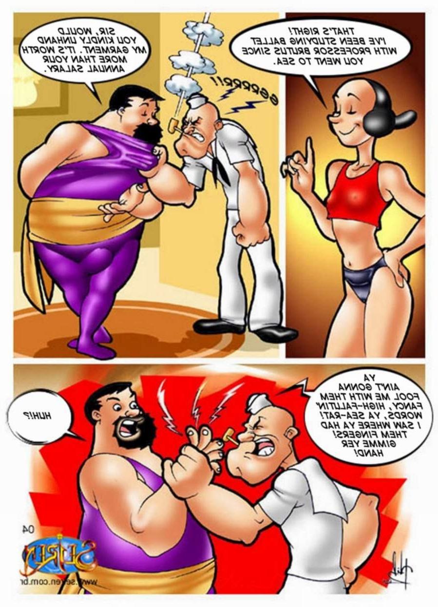 11P Anime comics of Popeye in the ballet instructor
