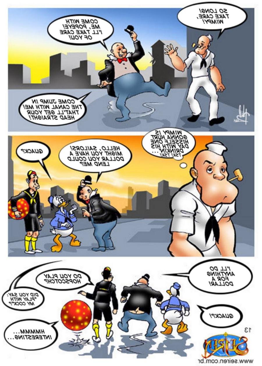 11P Anime comics of Popeye in the ballet instructor