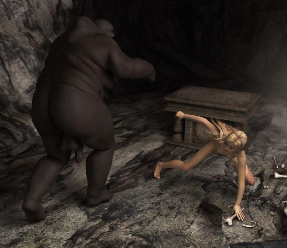 16P Two ugly monster with big erected cocks fucking tiny 3d elf