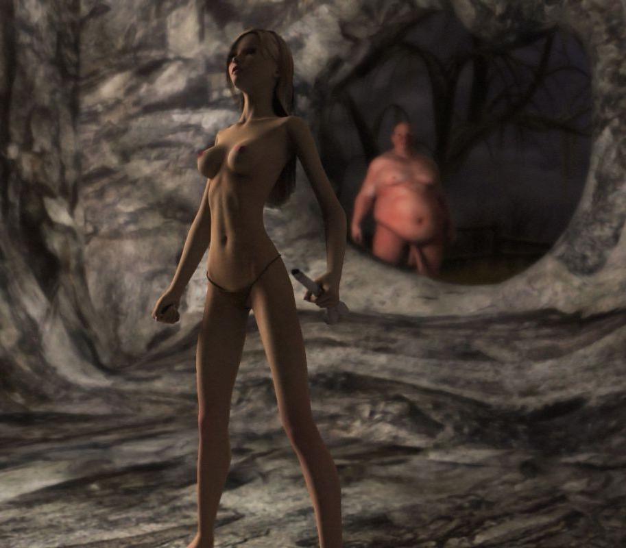 16P Two ugly monster with big erected cocks fucking tiny 3d elf
