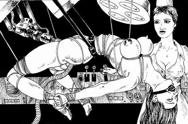 15P insane evil painful bondage performed on huge rope tied breasts