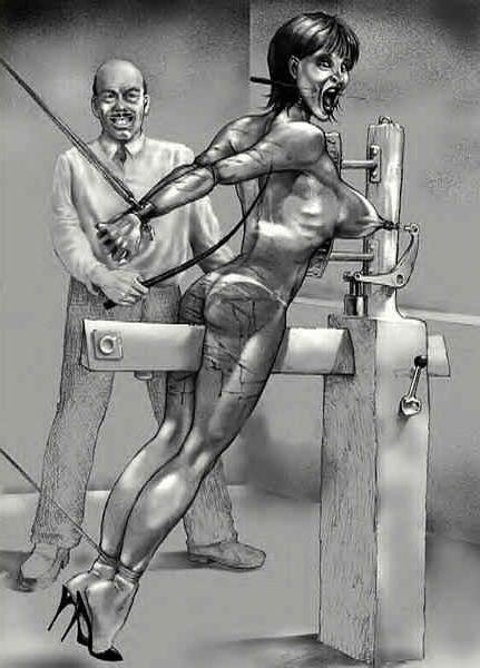 15P insane evil painful bondage performed on huge rope tied breasts