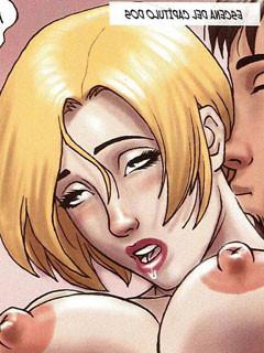 12P Excited comics babe tries all kinds of sex out