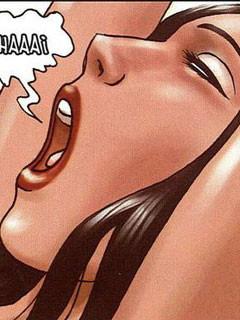 12P Frisky chick gets screwed at porn comics lunch