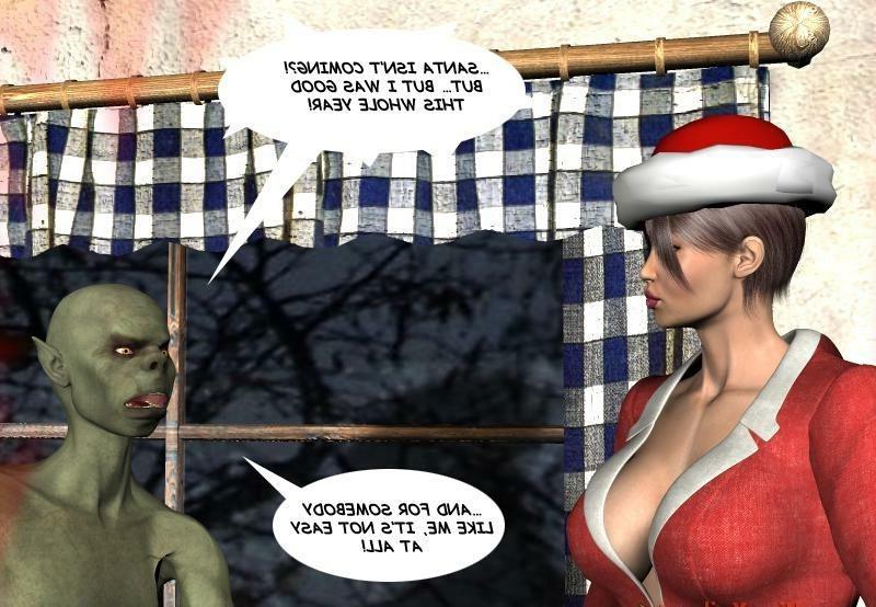 18P Pretty santa girl gets hard fucked by horny monsters with big cocks
