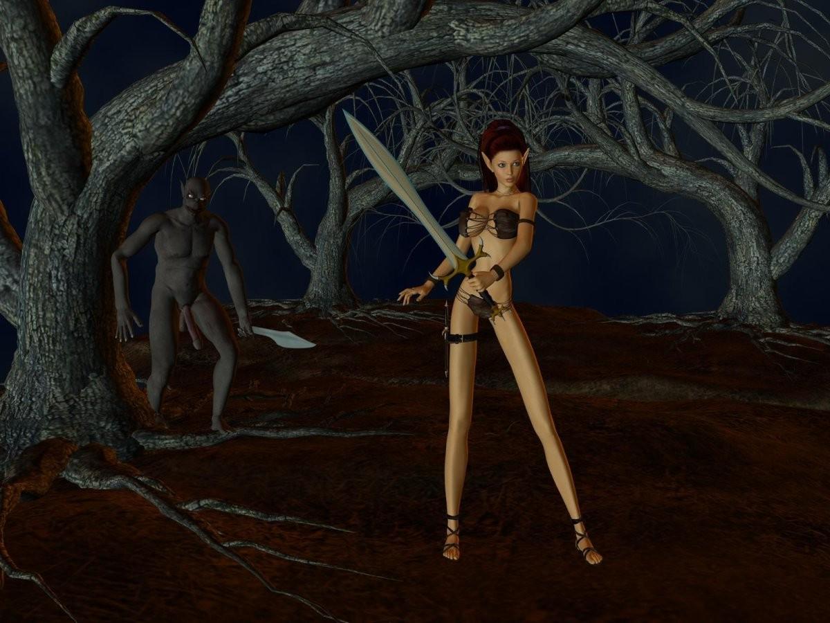 15P Legge teen elf with puffy nipples gets hard fucked by a demon with a long cock