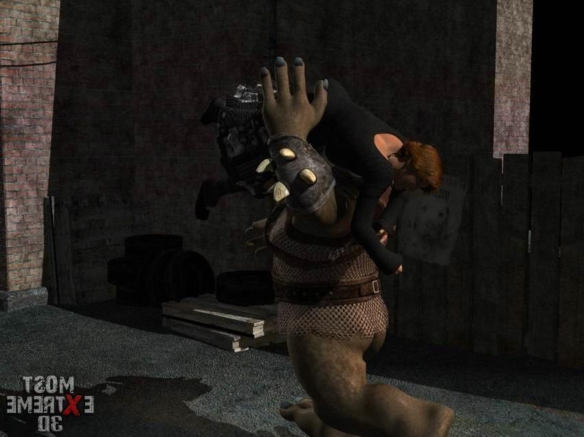 16P Black chick gets hard fucked by a troll with very huge cock