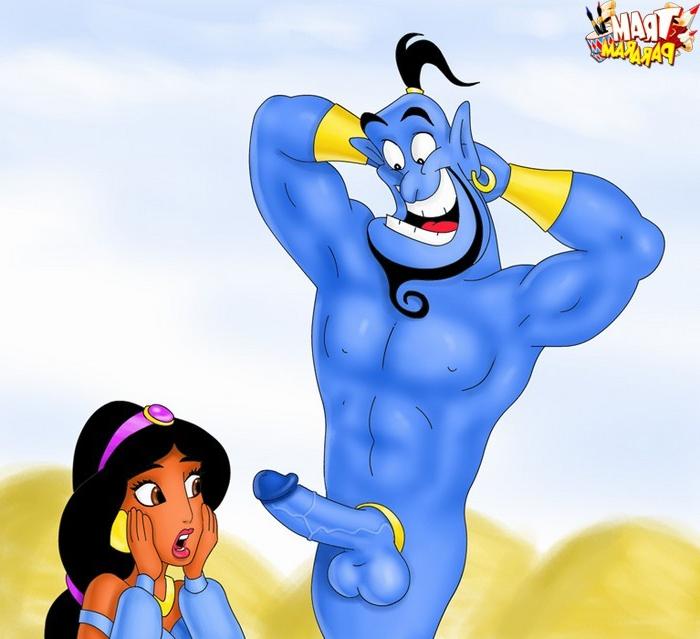 10P Gaping toon pussies  - Aladdin's ho in action
