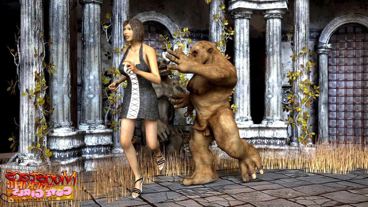 16P Pretty teen hard ripped by two orcs with big cocks