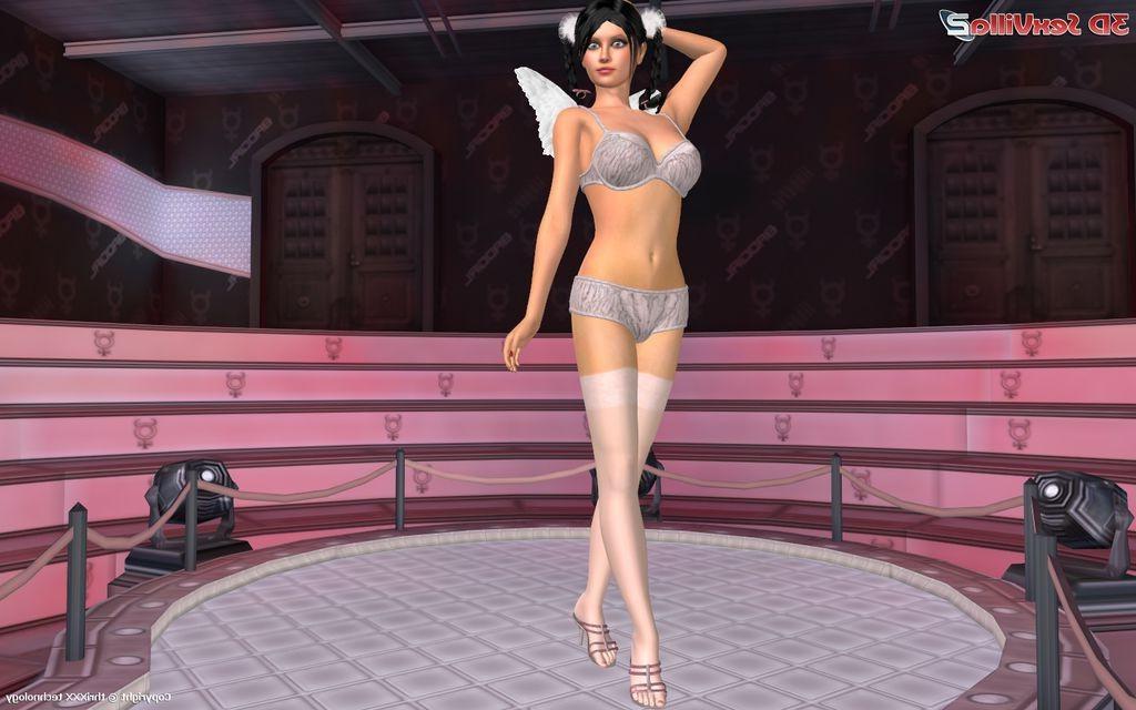 16P Sexy 3d animated model gets assfucked on stage