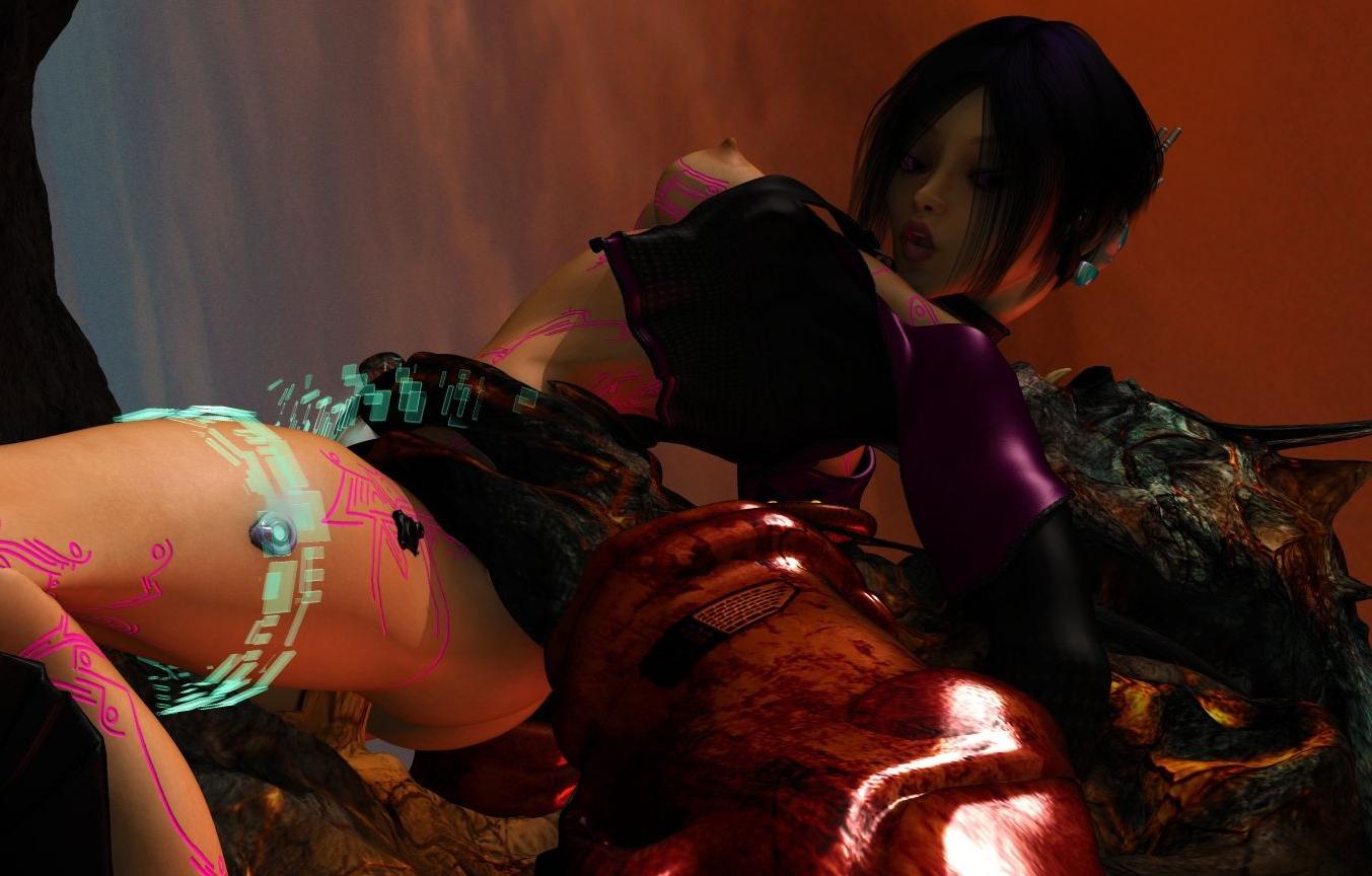 12P Asian 3d teen hard fucked by a huge monster