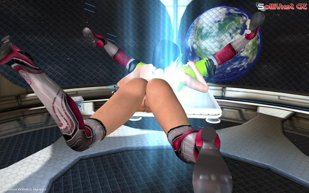 16P Space lesbos licking their cunts in zero gravity