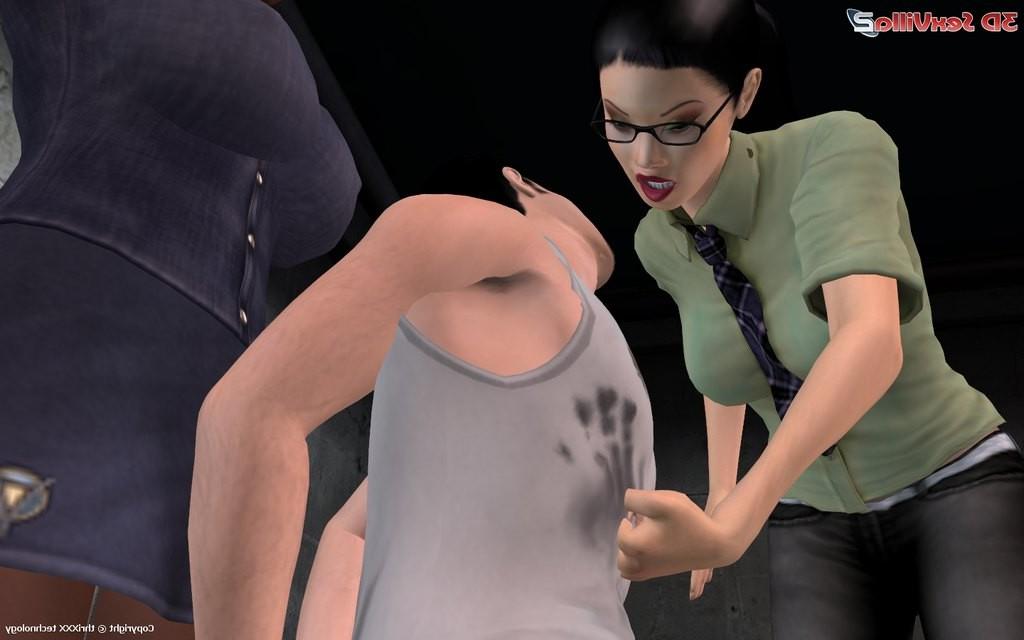 16P Animated guy gets cock tortured by the police