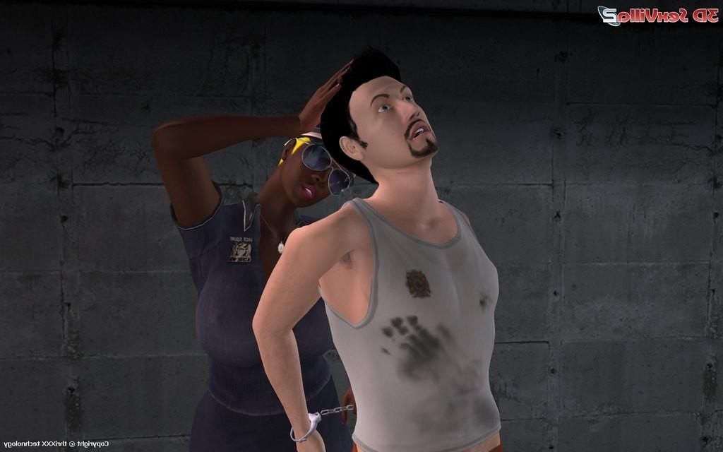 16P Animated guy gets cock tortured by the police