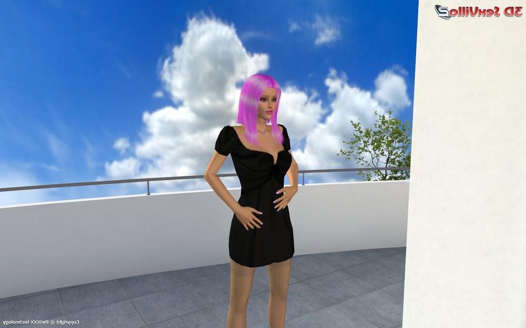 16P Cyber babe gets ready for the evening with a guy