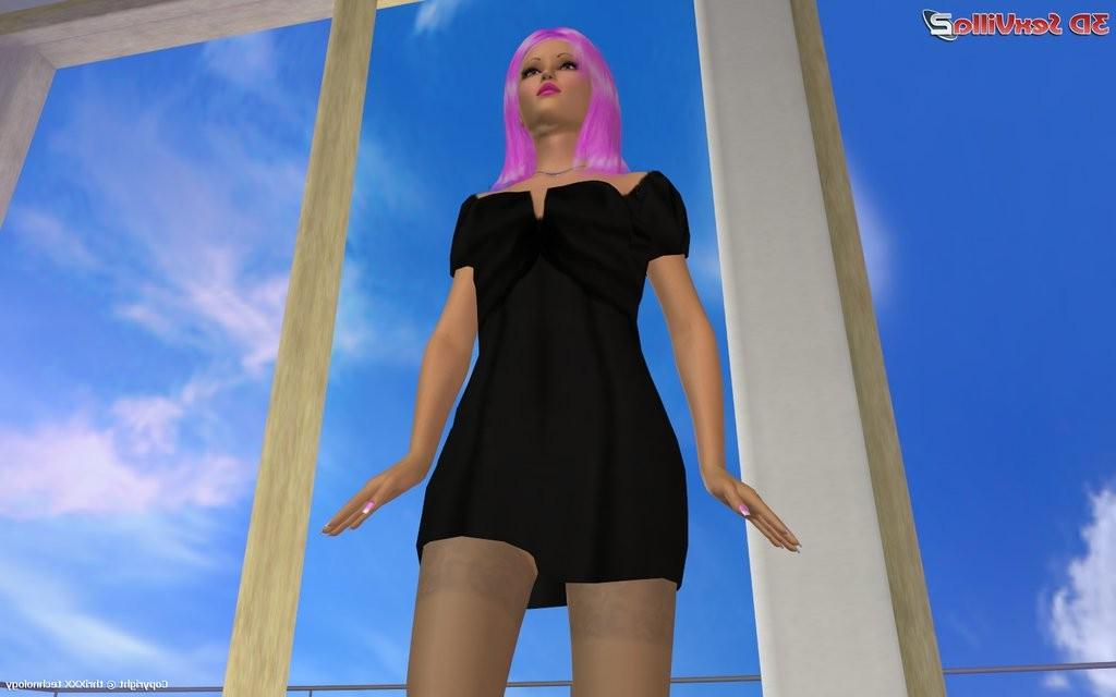 16P Cyber babe gets ready for the evening with a guy