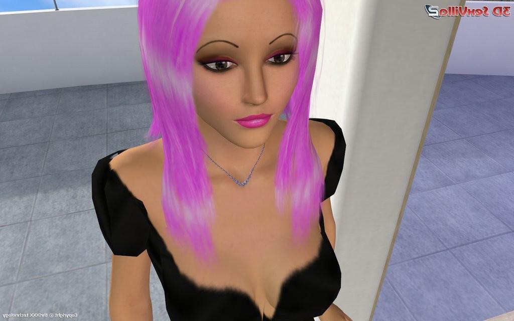 16P Cyber babe gets ready for the evening with a guy