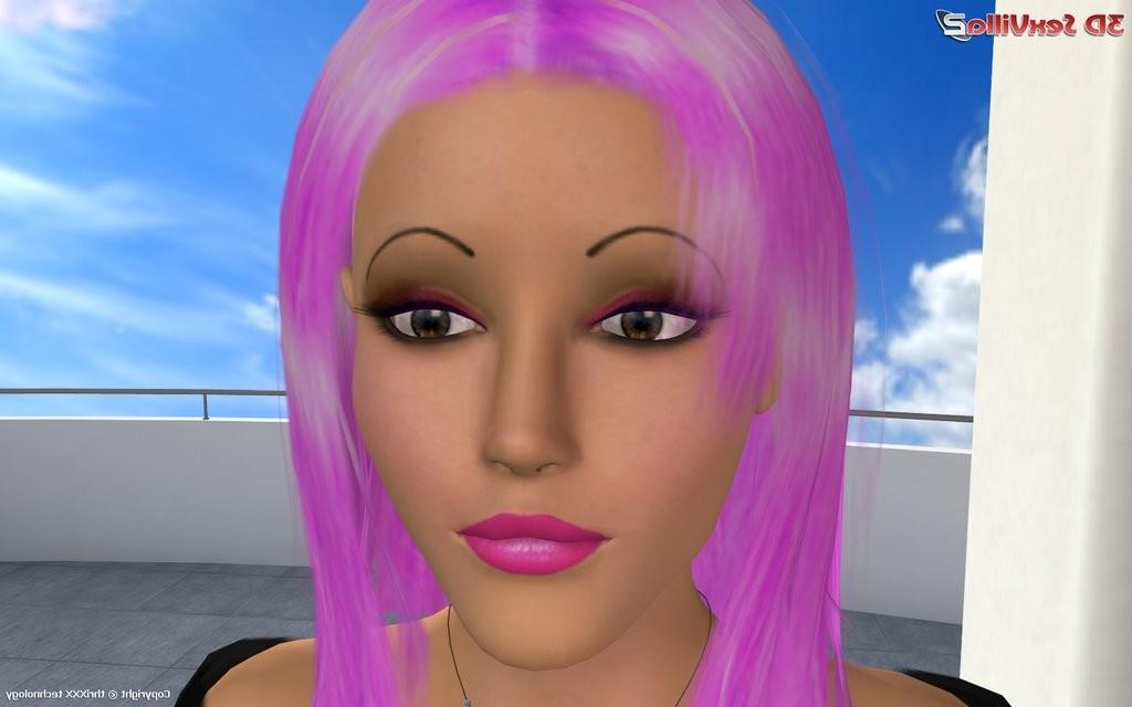 16P Cyber babe gets ready for the evening with a guy