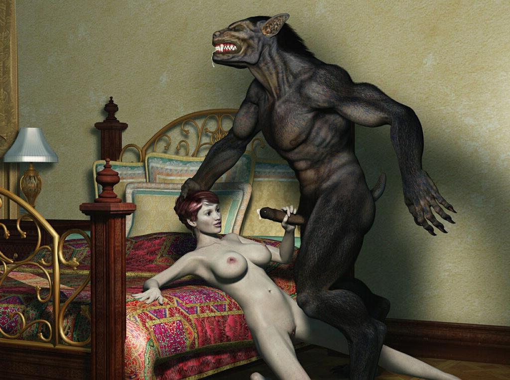15P Horny werewolfs fucking and cum covering very sexy elf