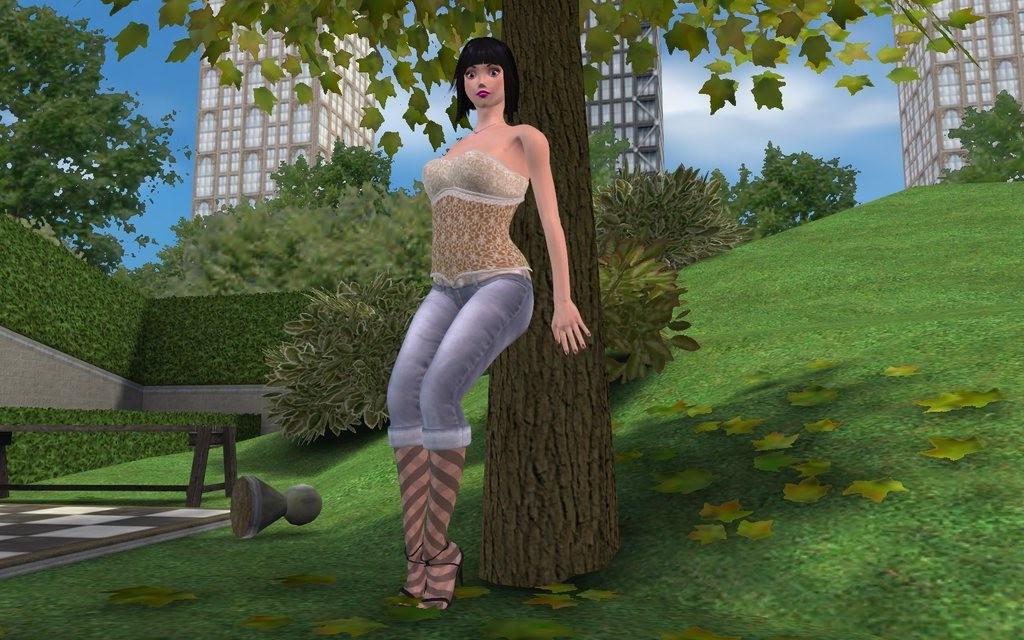 16P 3d animated couple has shameless oralsex in a park
