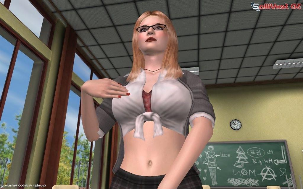 16P Black teacher fucks his busty 3d animated student