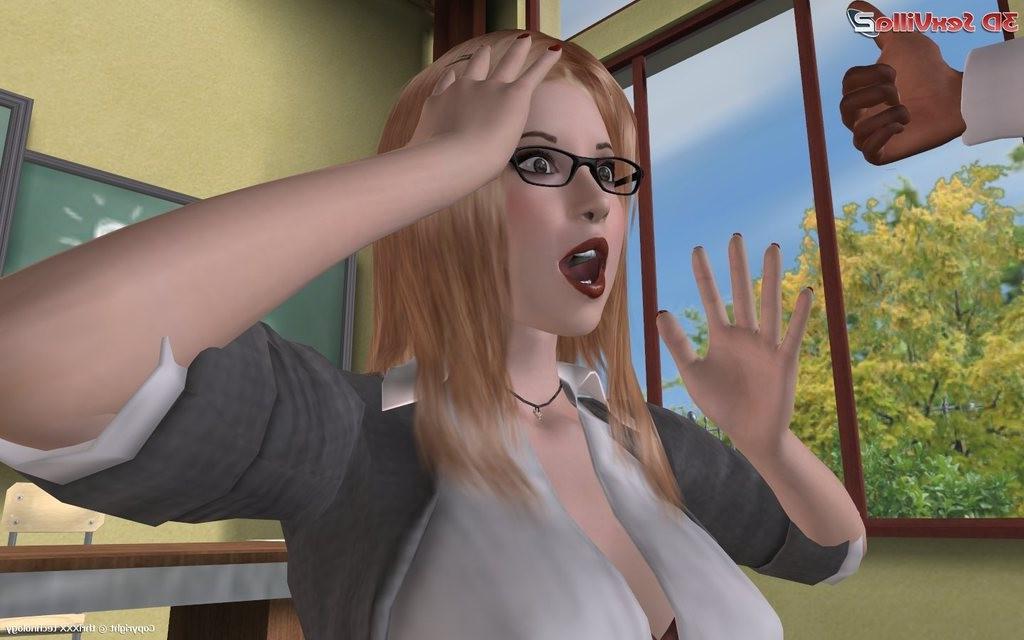 16P Black teacher fucks his busty 3d animated student