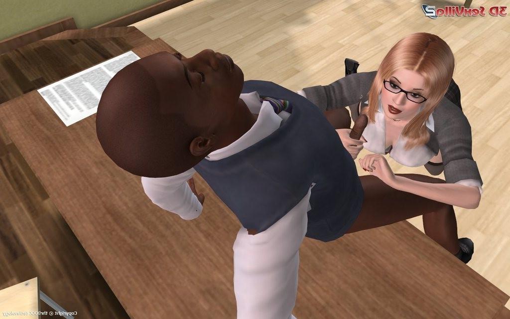 16P Black teacher fucks his busty 3d animated student