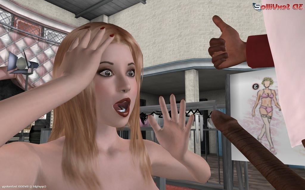 16P Wild 3d animated interracial pov sex on a table