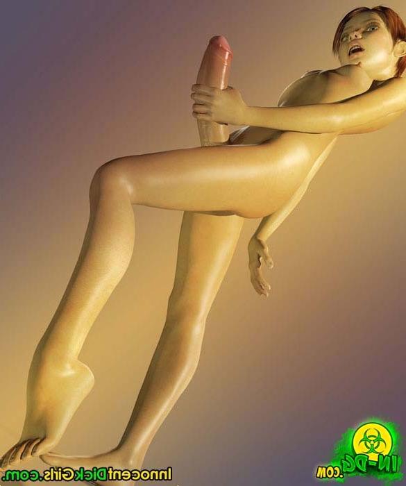 12P Young 3D Christine with just a huge cock