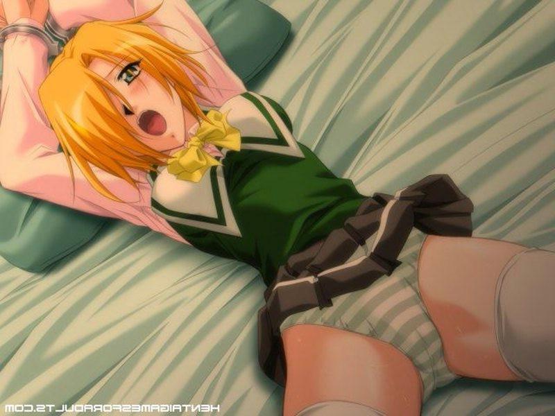16P Hentai babes tied up and boned with rod and dildo